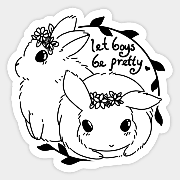 Let Boys Be Pretty Sticker by Cosmic Queers